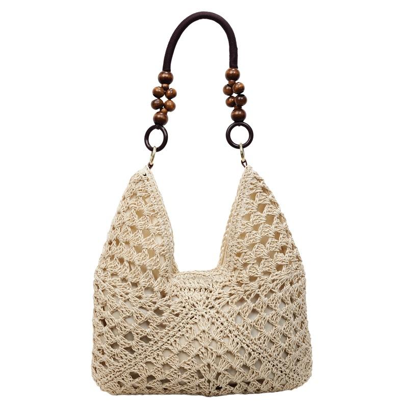 

Lazy wind woven bag straw bag women s large capacity bohemian wind seaside vacation wind beach bag
