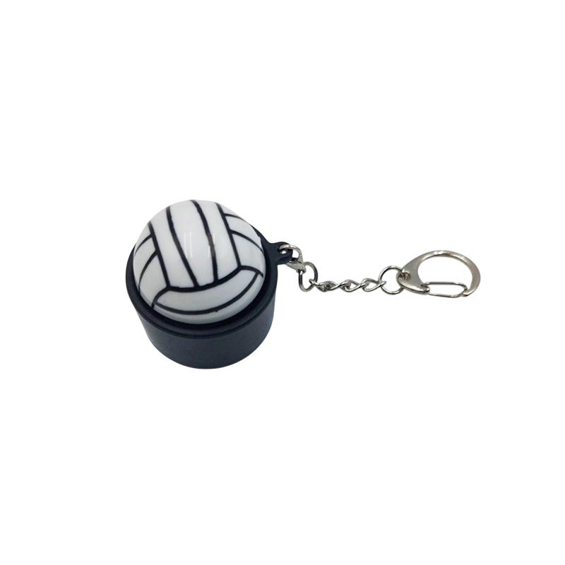 Creative 3D Print Basketball Football Fidget Keychain Push Clicker Stress Relief Toy for Corporate Promotional Gift