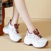 2026 Spring and Summer Thick-soled Dad Shoes New Slope Heel Thick-soled Inner Height Increase 9cm Casual Sports Net Shoes