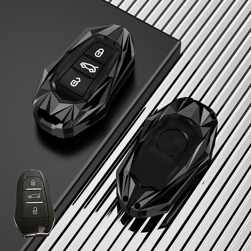 Pasuje do etui na kluczyk samochodowy Peugeot Pokrowiec Pierścień Łańcuszek Brelok 2008 3008 4008 5008 308 408 508 Citroen C1 C2 C4 C6 C3-Xr Picasso Grand Ds3 5