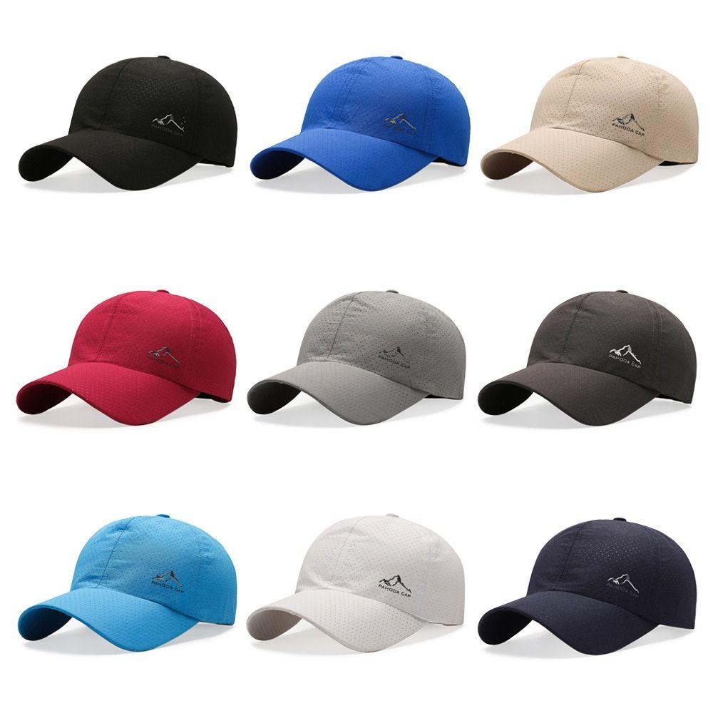 Fashion Quick Dry Summer Baseball Cap UV Protection Adjustable Sun Hats Breathable Sports Cap Outdoor