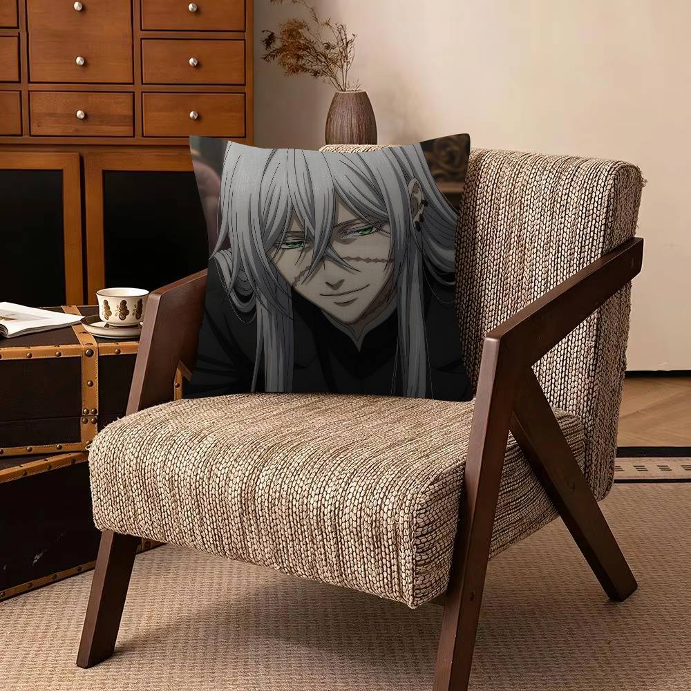 Manga BBlack BButler   Decorative Polyester Throw Pillow Cover Square Suitable for Home Office Coffee Shop Decor