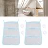 2 Set Bathroom Toiletries Storage Mesh Bag Hanging Net with Multi Pockets Suction Cup