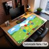 Custom Name Text Big Mouse Pad,Mr. Men & Little Miss Soft Non Slip Extended Desk Mat For Home Office