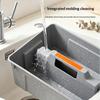 1Pcs 2-Grid Divider Tool Storage Box Portable Plastic Hardware Toolbox With Handle Handheld Basket Storage Box