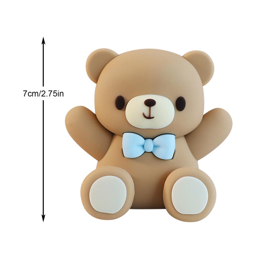 3D Bear Cake Toppers Bear Cake Decorations for Boy Girl Baby Shower Birthday Party Supplies