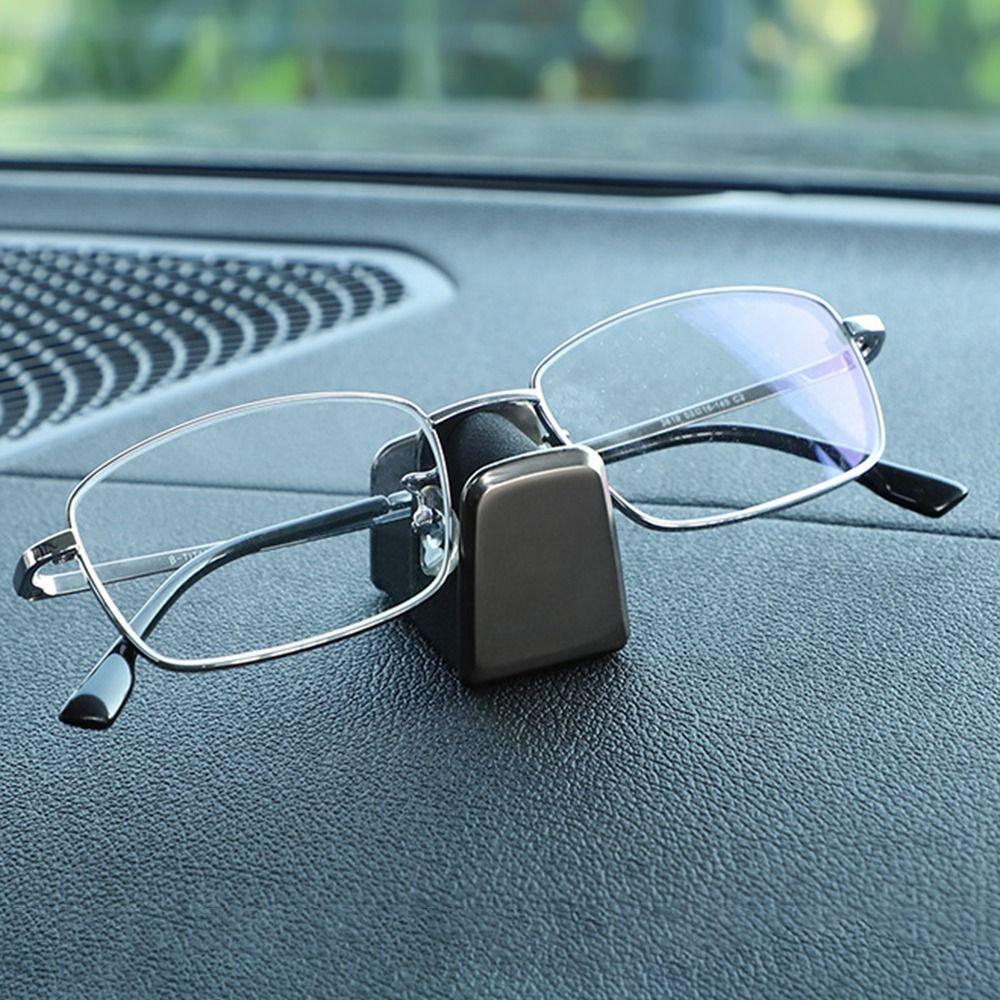 Multifunction in-car Glasses Support Zinc Zinc Zinc Alloy&Leather Sunglasses Display Stand  Gift