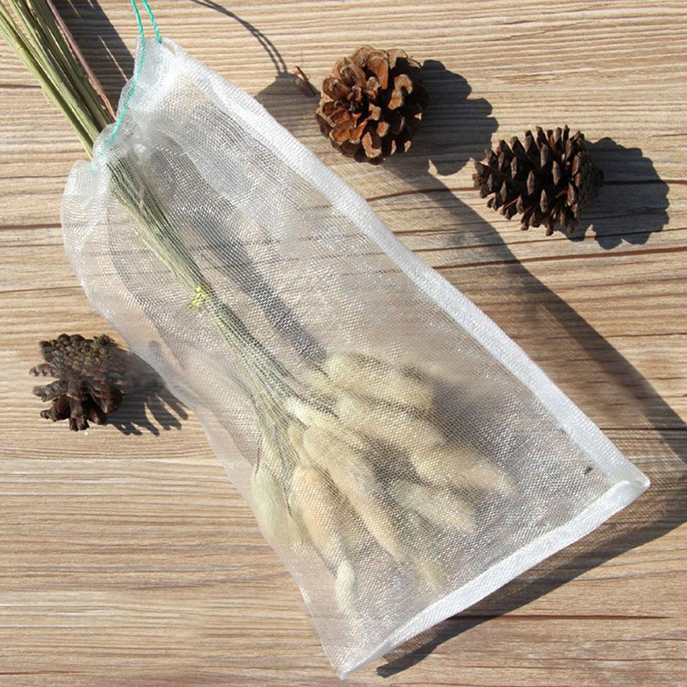 10 Stück Nylon Filterbeutel Wiederverwendbar mit Kordelzug Für Bio-Bälle Aktivkohle Keramikmedien Entferner Phosphat Nitrat Filter