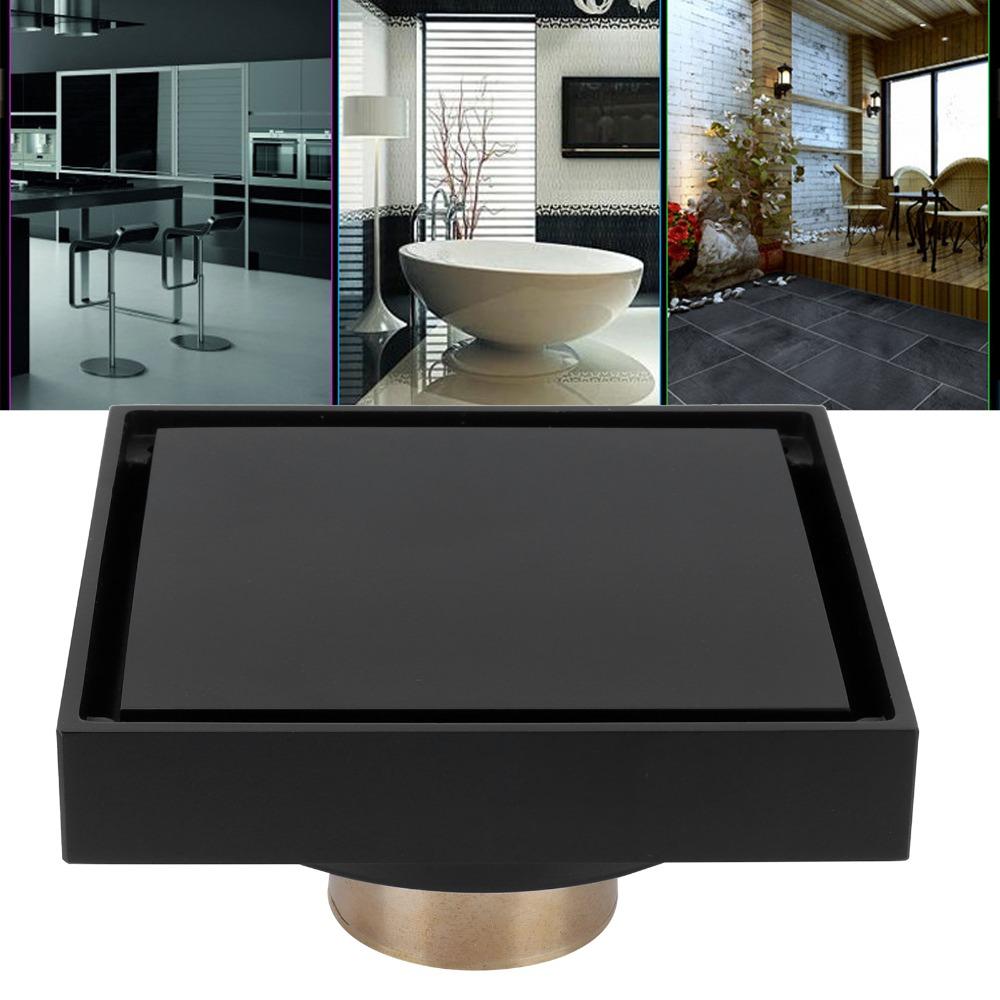 Copper Floor Drain Strainer Square Drain Cover Durable Floor Drain Kitchen