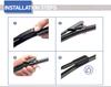 Set of 2 AeroBlade Wiper Blades for BMW OEM Installation Instructions TJK Original Parts F39/X2 (600mm/500mm), Right-Hand Drive, Compatible, Included,