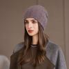Autumn and Winter New Bald Hat Retro Wool Hat Warm Ear Protector Stack Hat Cold Hat Woman