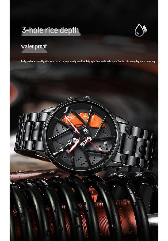 SVJ 3D Hollow Quartz Men's Watch - High-End Genuine Tesla Design