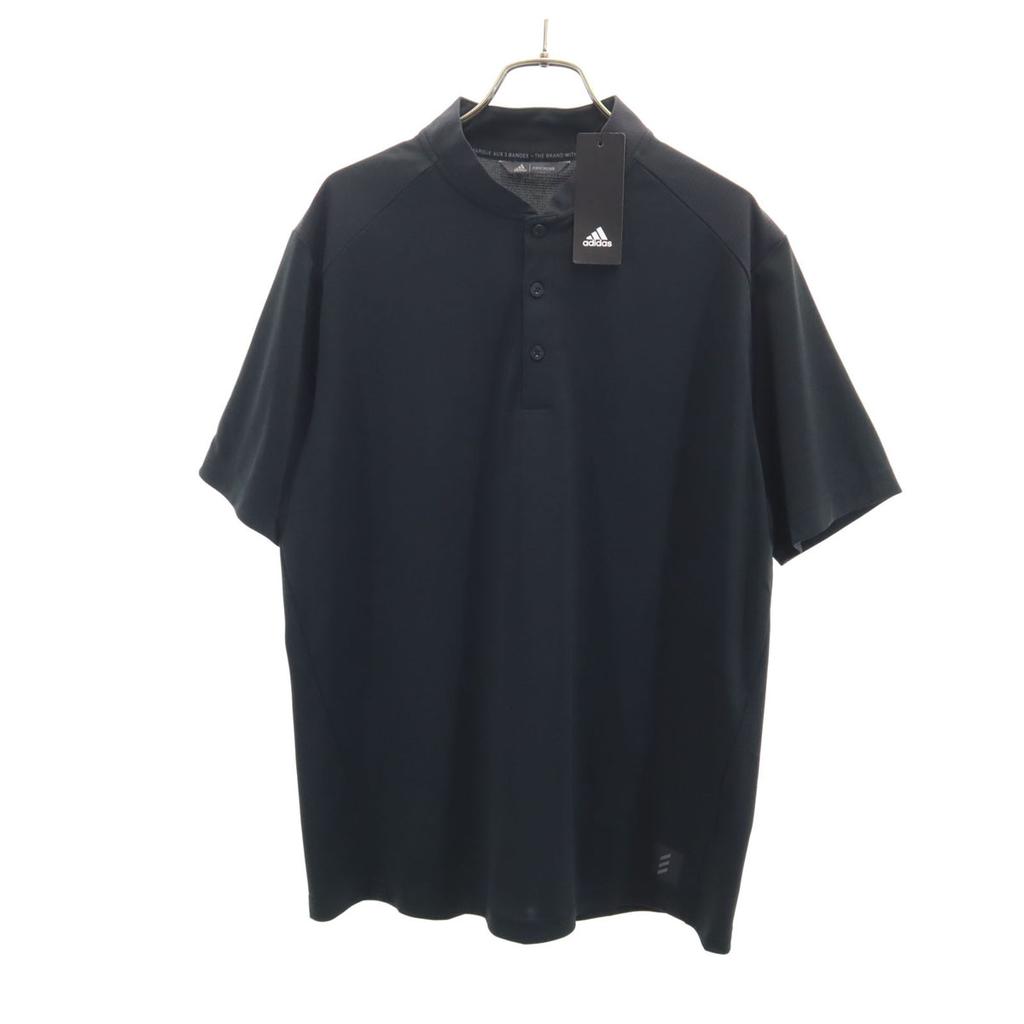 unused adidas Short sleeve Henry Neck T-shirt O black Men's Used