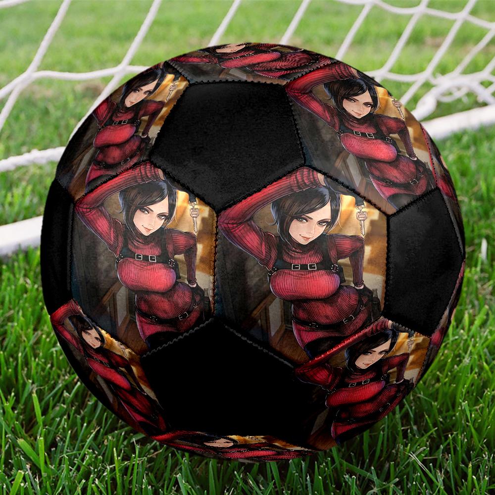 Soccer Ball Colorful Machine Stitched PVC Size 5 Team Training Competition Ready Durable High-Bounce Cool Sports Gift