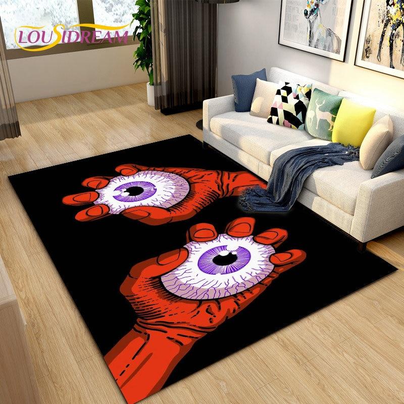 Teppich mit Baum des Lebens, böser Blick, Hamsa-Palme, Mandala-Teppich, Teppich für Wohnzimmer-Dekoration, Kinder spielen, Krabbeln, rutschfeste Bodenmatte