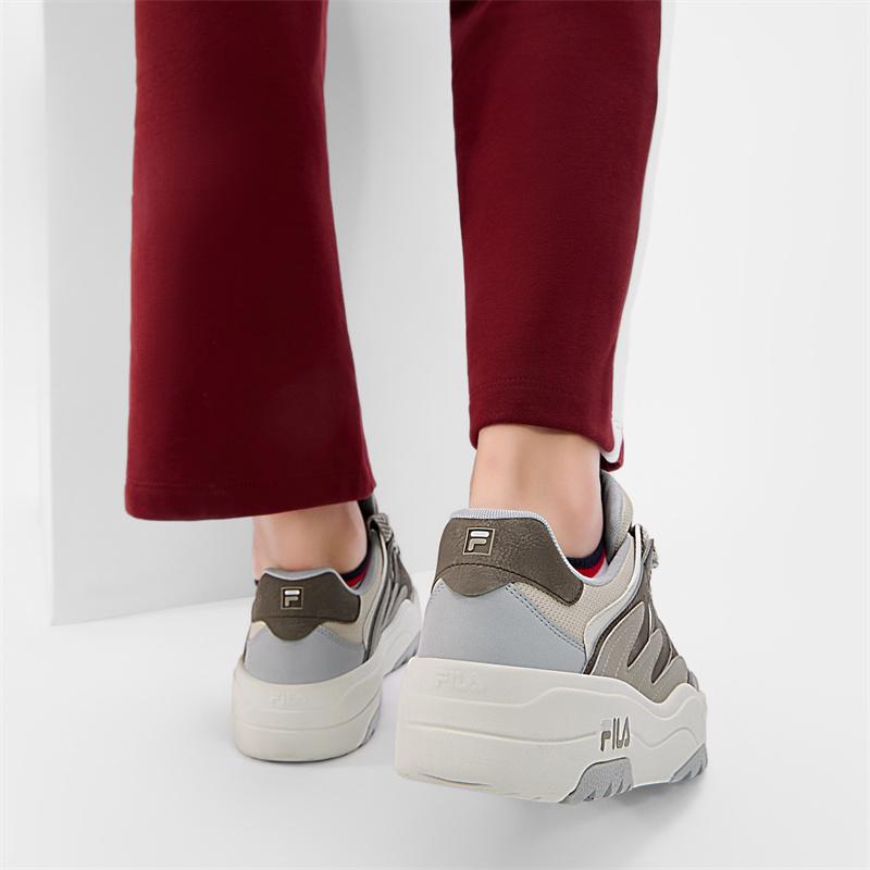 FILA Rosetta Fashion Trend Low-Top Skate Shoes Women sneaker Gray Brown F12W431204FBA