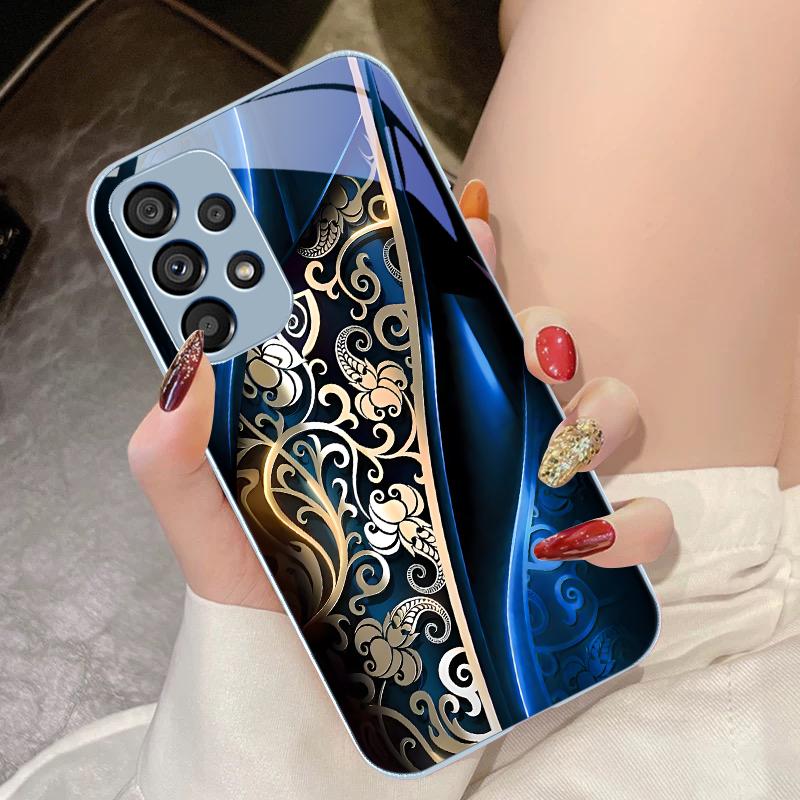 Fate Gear Black For Samsung Galaxy S10 4G S20 11E 30 S21 21Fe 22 S24 Pro S23 Ultra 5G S8 S9 Tempered Glass Phone Case
