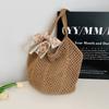 Large capacity tote bag woven bag summer shoulder bag women's hand-woven bag new holiday beach bag