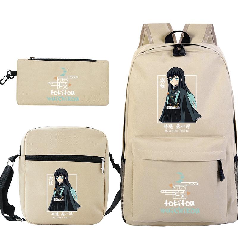 Demon Slayer Ghost Annihilation Blade Primary School Bag New Pencil Case Stationery Set