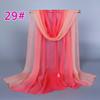 Supply imitation silk georgette silk scarf, popular bright and gradual change of color accessories scarf