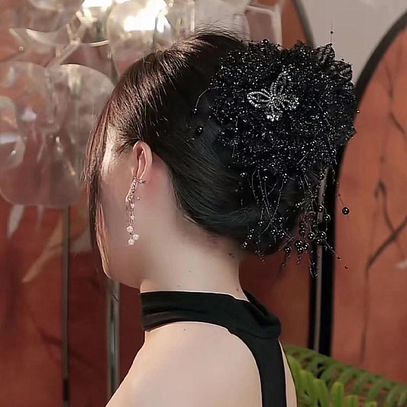 Flower Butterfly Tassel Hairpin Flower Headdress Exaggerated Hairpin