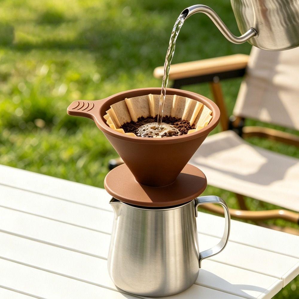Cone-shaped Coffee Filter Basket Reusable Dripping Coffee Device  Home Coffee Brewing