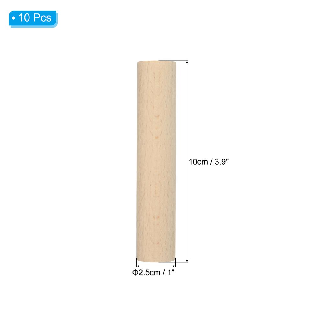 10 Pcs Dowel Rods Wood Sticks Unfinished Wooden Dowel Rods Round Dowels Hardwood Sticks for DIY Crafts and Home Decor