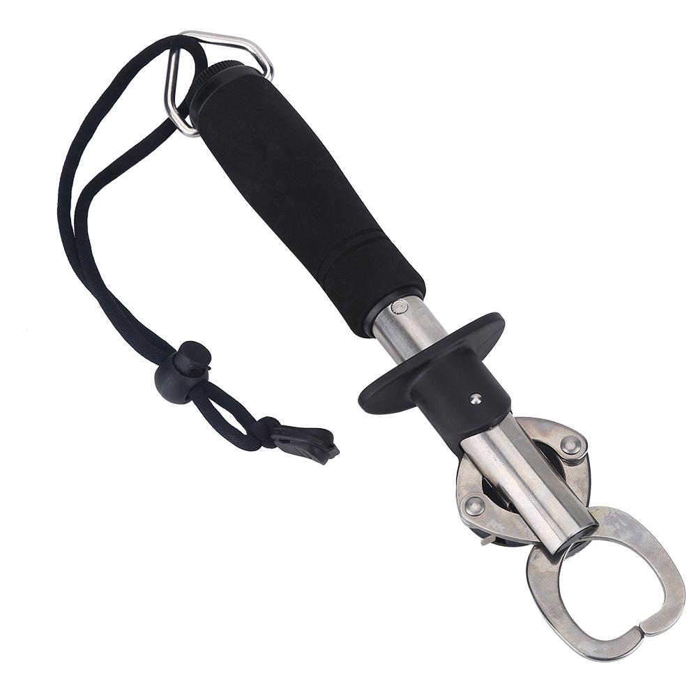 Durable 15 Kg Weighing Scale Fishing Grip Gripper Fish Lip Grabber with Tape Measure