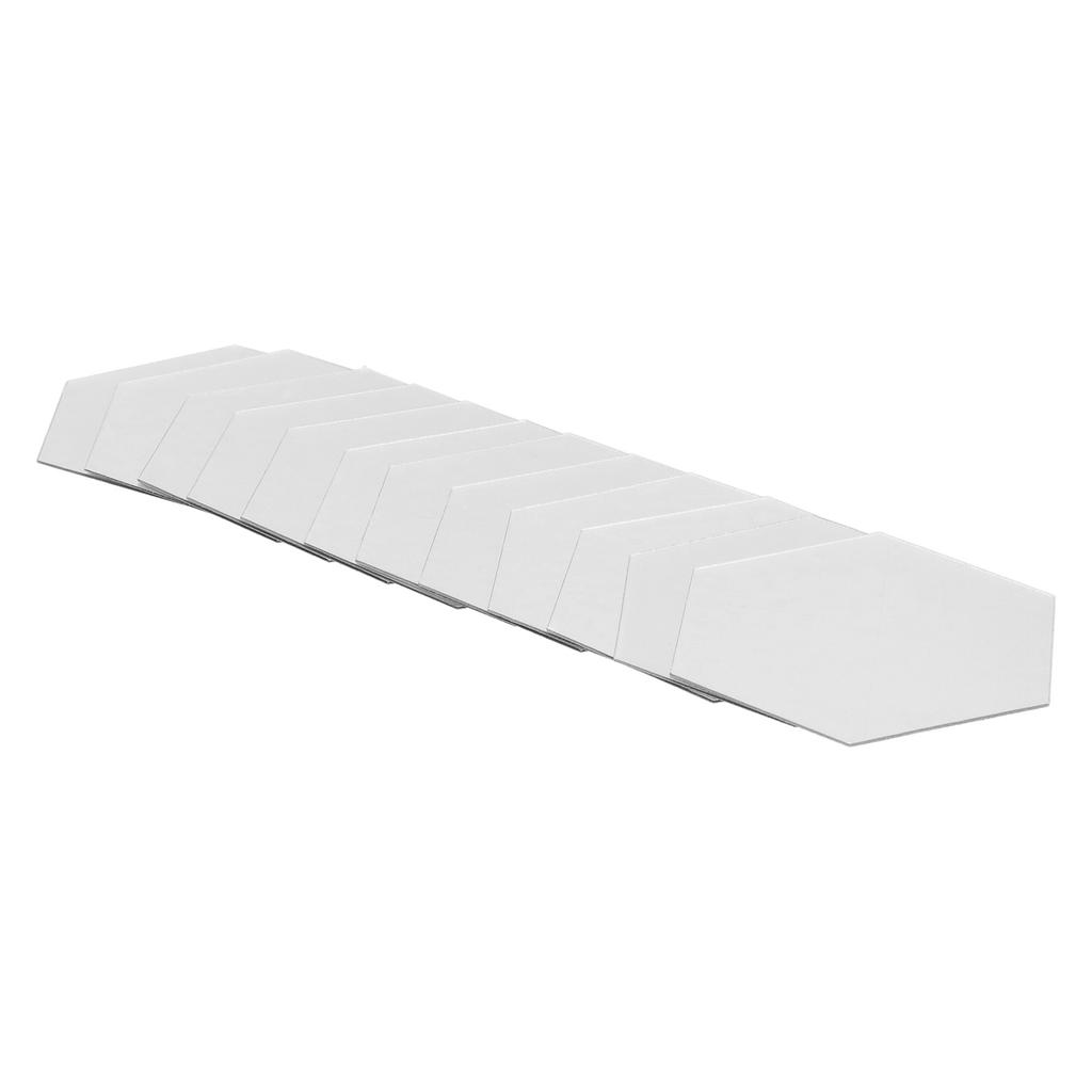 Acrylic Hexagonal Mirror Setting Wall Self Adhesive Stickers Decoration for Home Room20cm 7.9in Silver