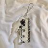 Butterfly Mobile Phone Pendant Bow Beaded Phone Chain Lace Fabric Lanyard Stylish Keychain Bag Charm Decorations