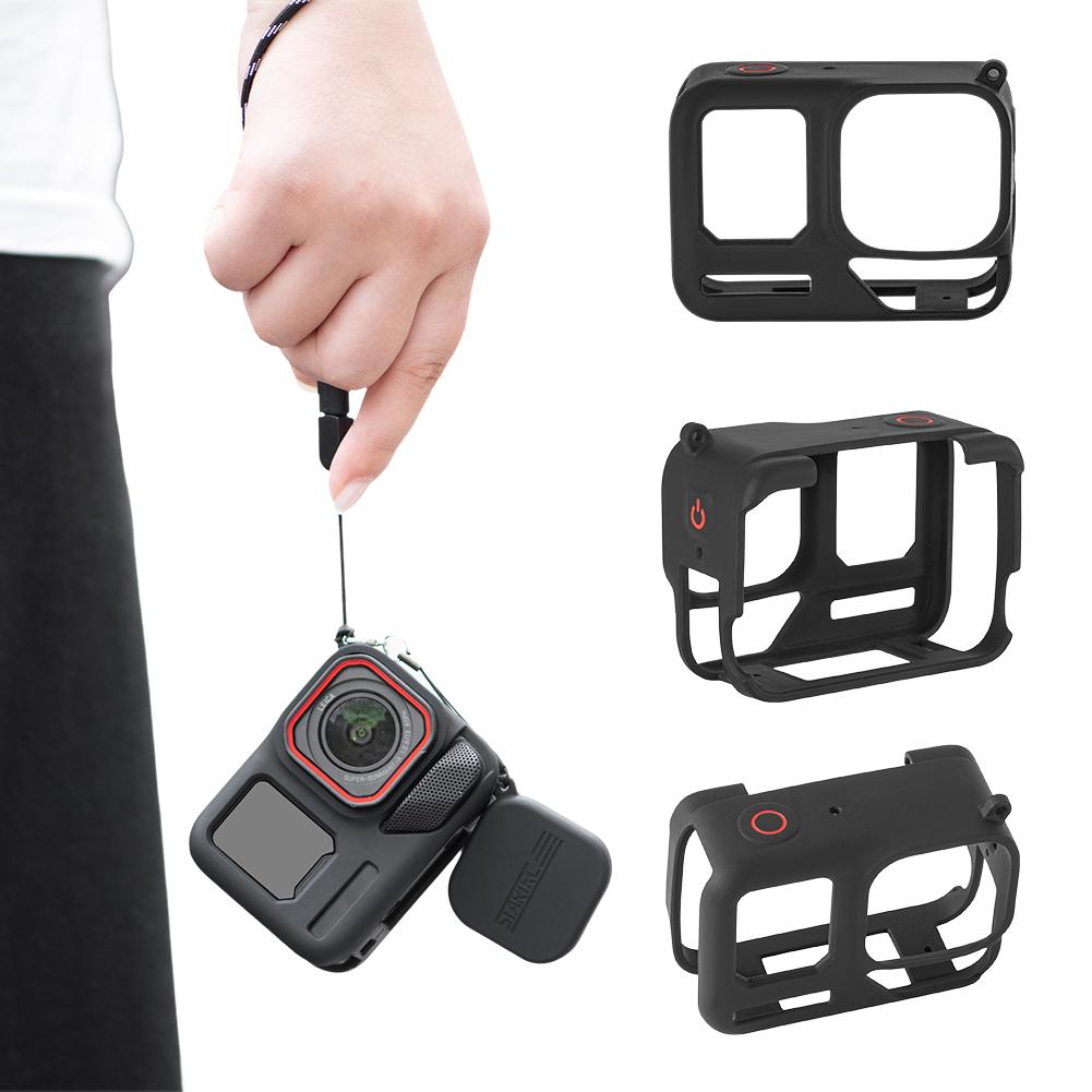 For Insta360 Ace Pro 2 Body Silicone Case Sleeve Lens Cap Anti-Scratch Protective Shell Drop-proof Camera Protection Accessories