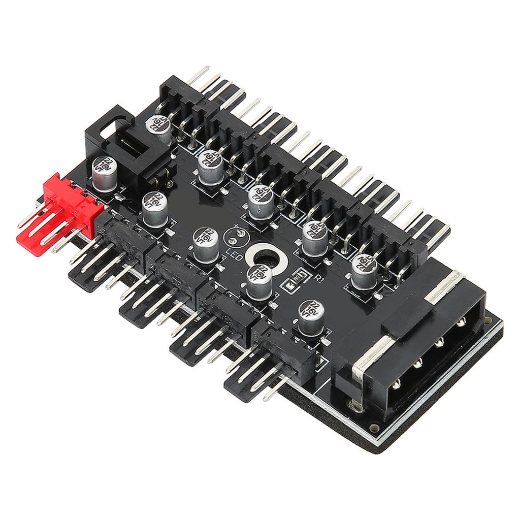 PC Chassis Fan Hub Computer Tempreture Regulator 4pin CPU Cooling Hub for Computer Case With PWM Cable4D Interface