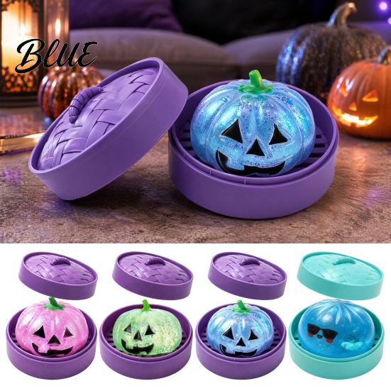 Dumpling Shaped Toy Halloween Stress Relief Toy Pumpkin Ghost Steamed Bun Squeeze Sensory Ball Fidget Party Favors Adult