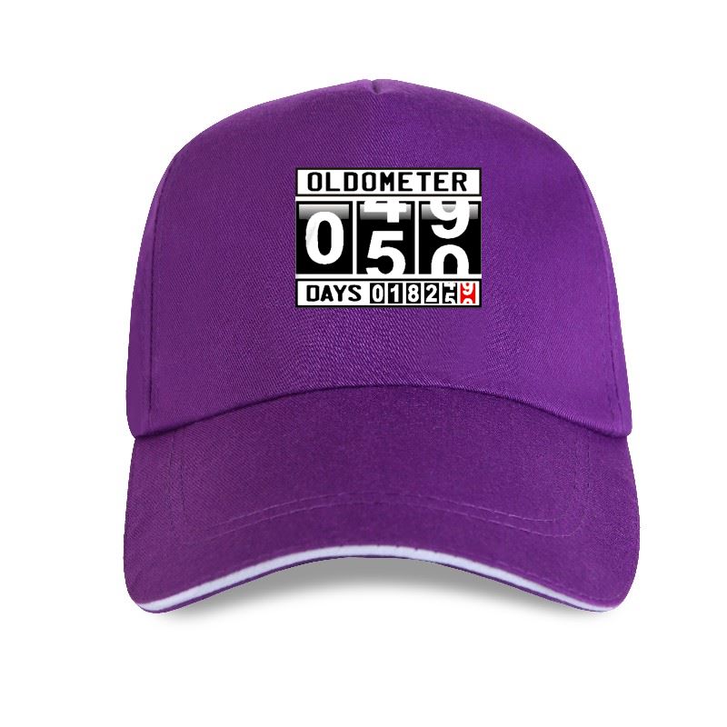 Neue Oldometer 50 Jahre alte Unisex-Baseballkappe, lustiger Gag zum 50. Geburtstag, fünfzig Jahre 18250 Tage Alter, Kilometerzähler-Design, Unisex