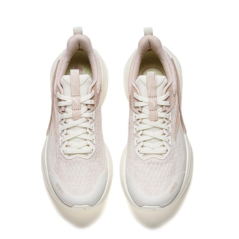 Anta Lingyun Slip Resistant Abrasion Resistant Low top Casual Running Shoes Women's White Pink 922525502-2