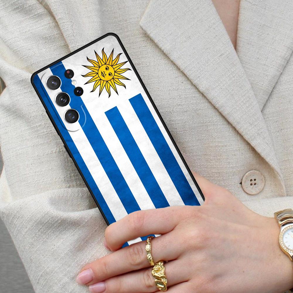 Funda para Teléfono Móvil con Bandera de Uruguay para Samsung Galaxy S26 Ultra S25 S24 S23 S22 S21 S20 Note10