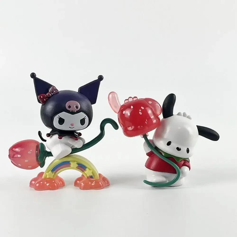 Sweet Strawberry Paradise  Cute Kitty Cinnamoroll Melody Action Figure Model Toy Doll  Girl Gift