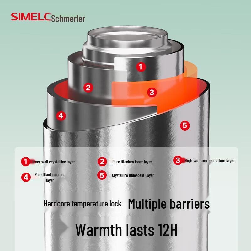 Shimeile Children's Titanium Insulated Bottle, 600ml