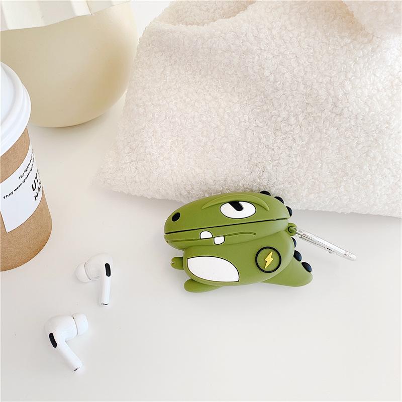 Cartoon cute Tyrannosaurus rex AirPods Pro protective case Apple wireless Bluetooth 1st generation earphone cover soft box