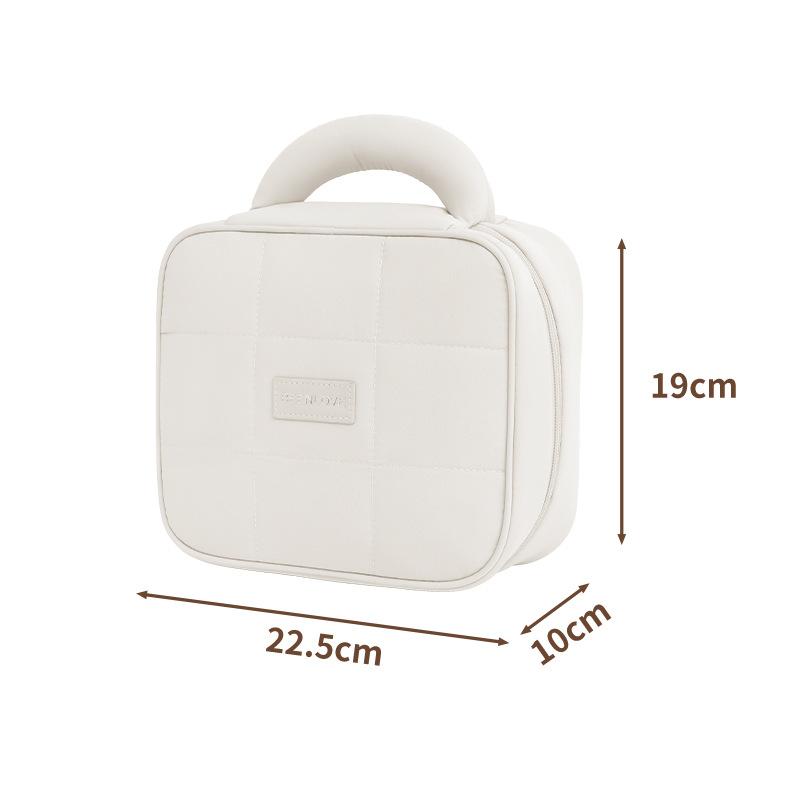 Soft Foam Women's Cosmetic Bag Handheld Makeup Wash Skincare Pouch Large Capaci Square Toiletries Storage Organizer
