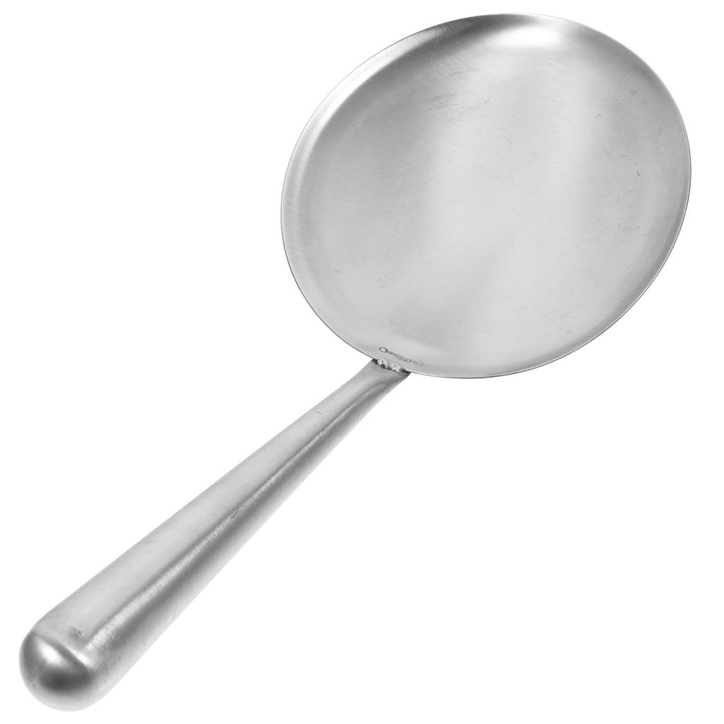 Stainless Steel Tofu Brain Shovel Kitchen Scoop Flat Bottom Rice Paddle Oil Soup Ladle Serving Spoon for Home Restaurant
