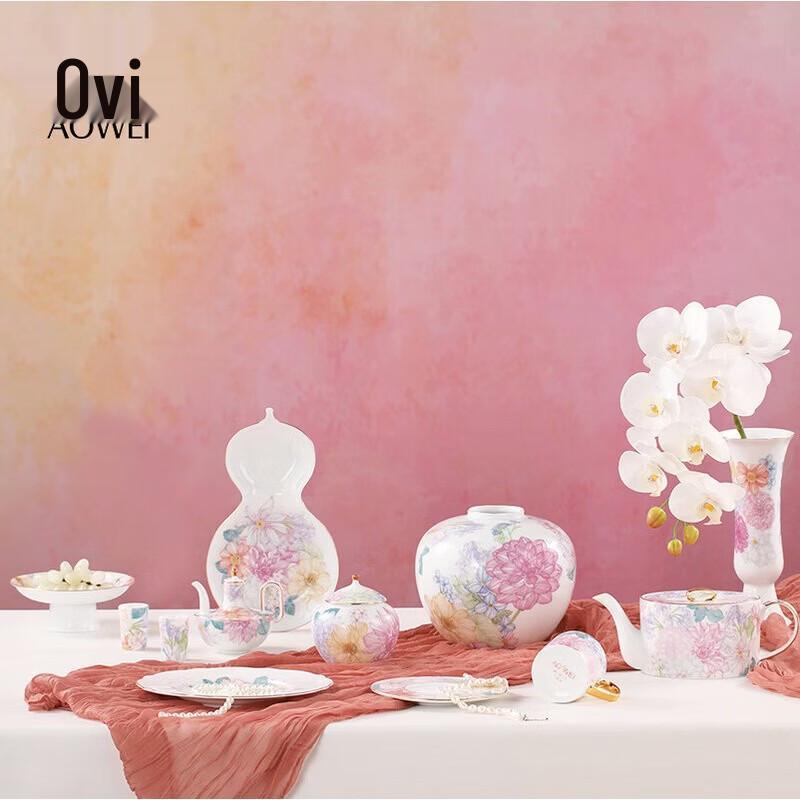 Jingdezhen Light Luxury White Porcelain Tea Caddy