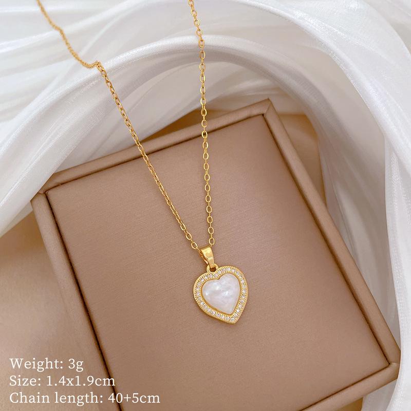 Empty Butterfly Full Diamond Light Luxury Temperament Gorgeous Full Diamond Necklace Female Versatile Collarbone Chain Titanium Steel Chain