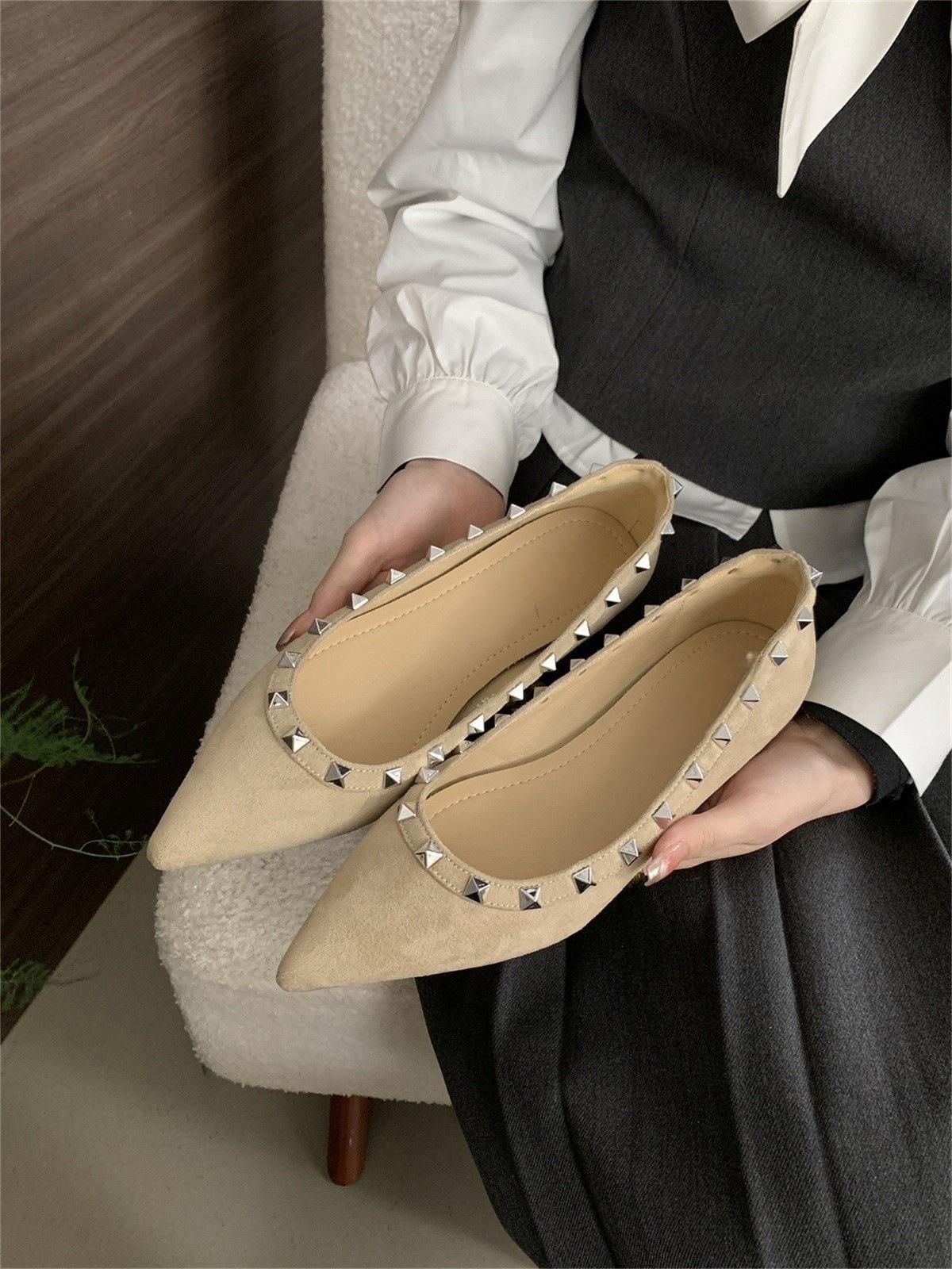 

Туфли-лодочки с внутренним увеличением высоты, подчеркивающие темперамент, с острым носком, женская обувь весна и осень 2025, новые весенние туфли нежного абрикосового цвета для леди, подходящие для работы 40 абрикосовый