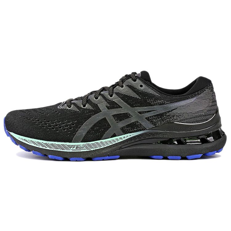 Asics Gel-Kayano 28 Stability Support Fabric Low-Top Marathon Running Shoes Men Sneaker Black Green 1011B413-001