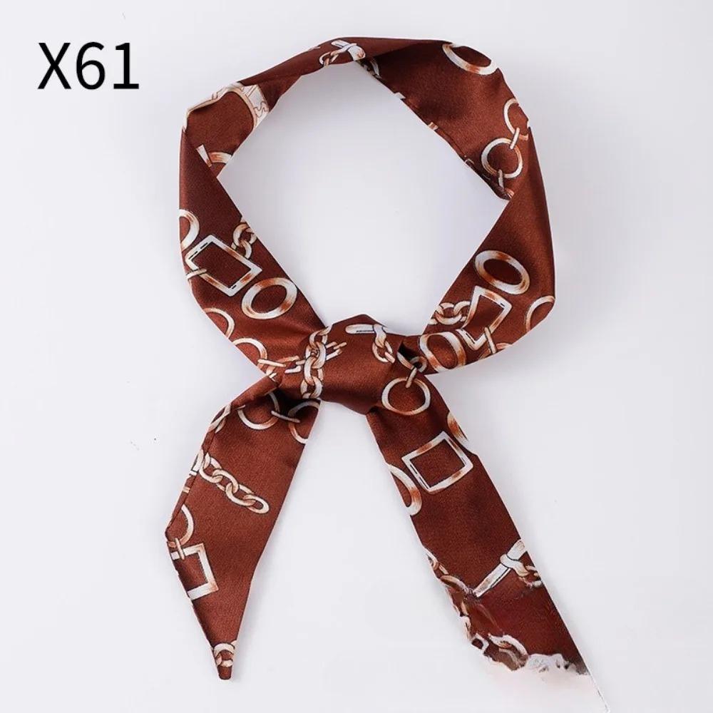 Women Luxury Skinny Scarf, Fashion Ribbon Bag Scarf Versatile Neckerchief Headband
