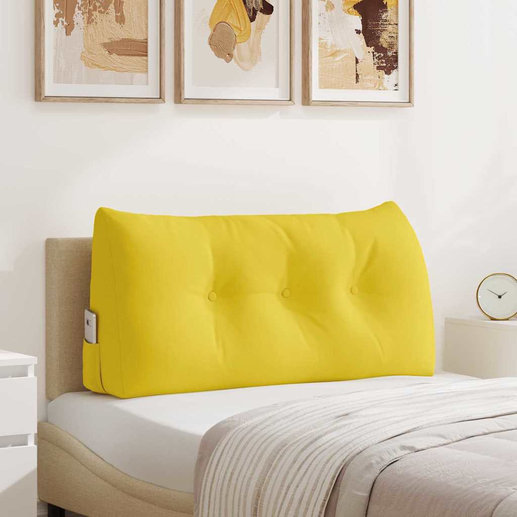 Back Cushion Light Yellow 100 x 24 x 50 cm Fabric