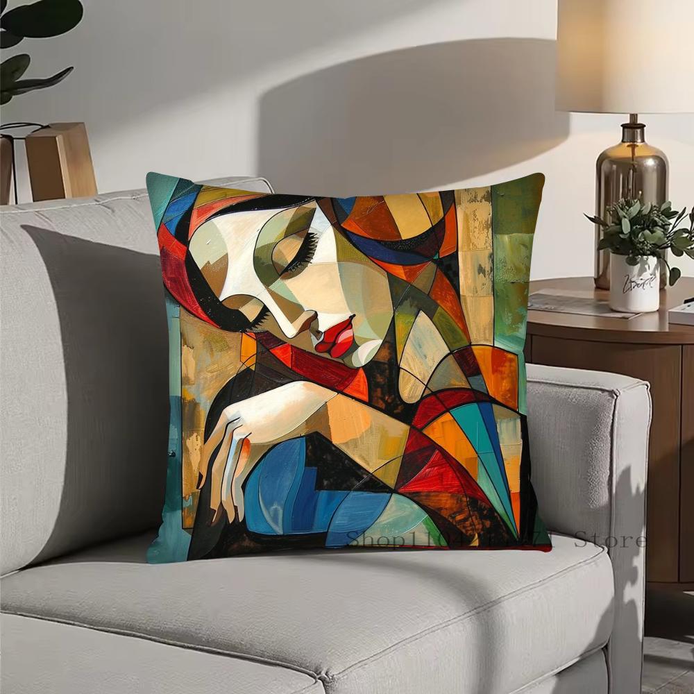 1pc Picasso Famous Paintings Art Pillow Case Square Bedroom Sofa Leisure Comfort Cushion Car Living Room Home Decoration