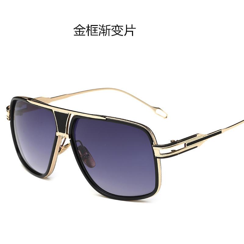 Elegant Flat Top Square Retro Vintage Big Oversized Aviator Sunglasses For Driving And Outdoor Sports