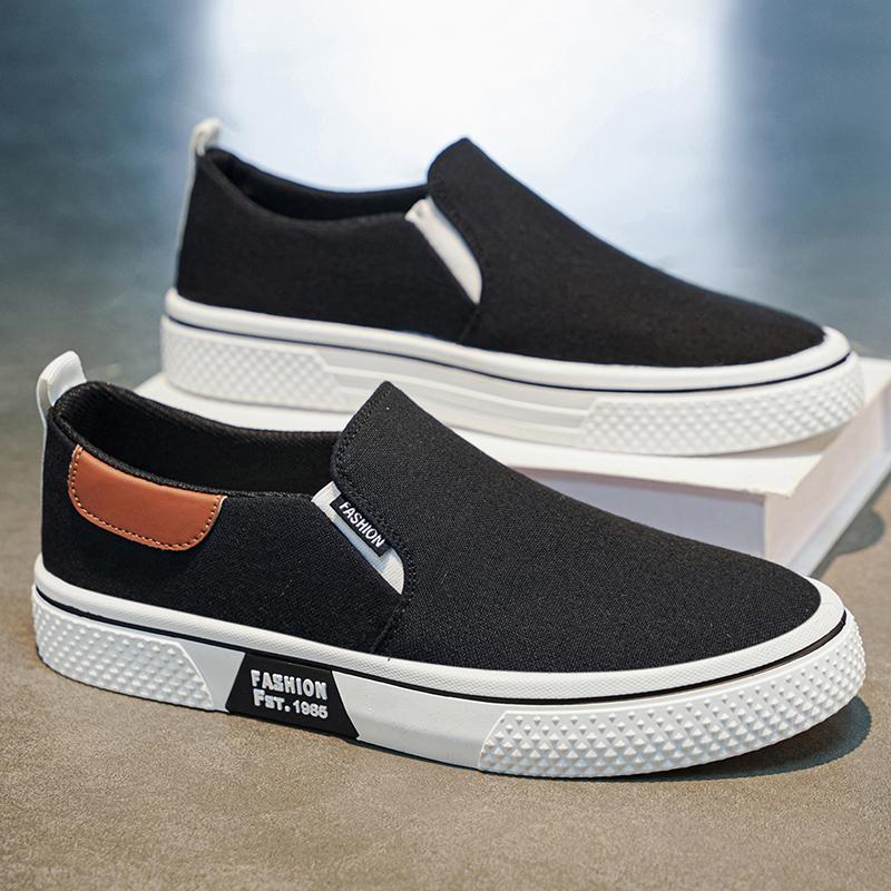 Men 's Casual Four Seasons Fashion Canvas Skateboarding  Students Comfortable Sneakers Boys Trending Soft Sole Breathable Shoes
